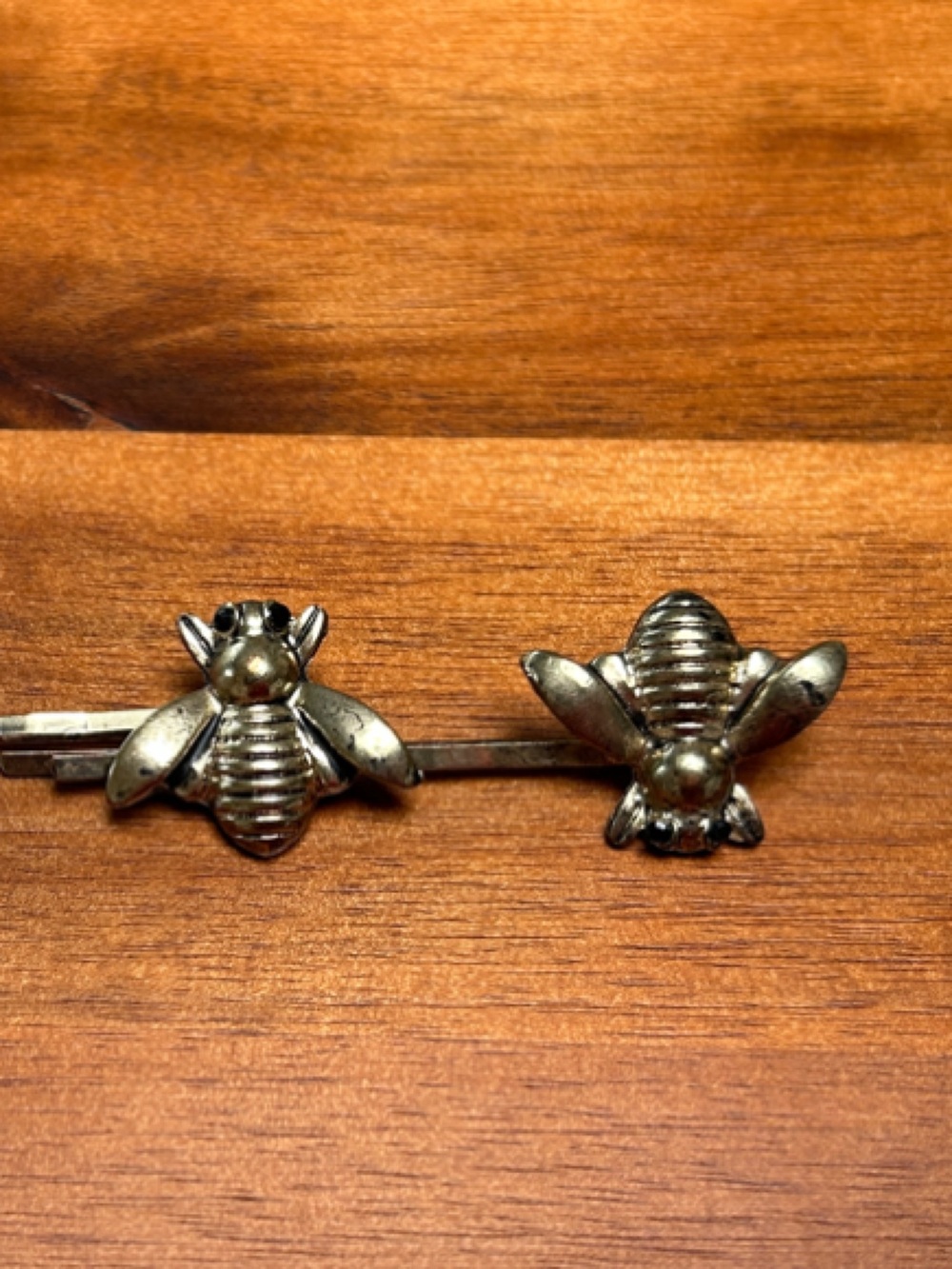Bee Bobby Pins - Pair gold/brass tone